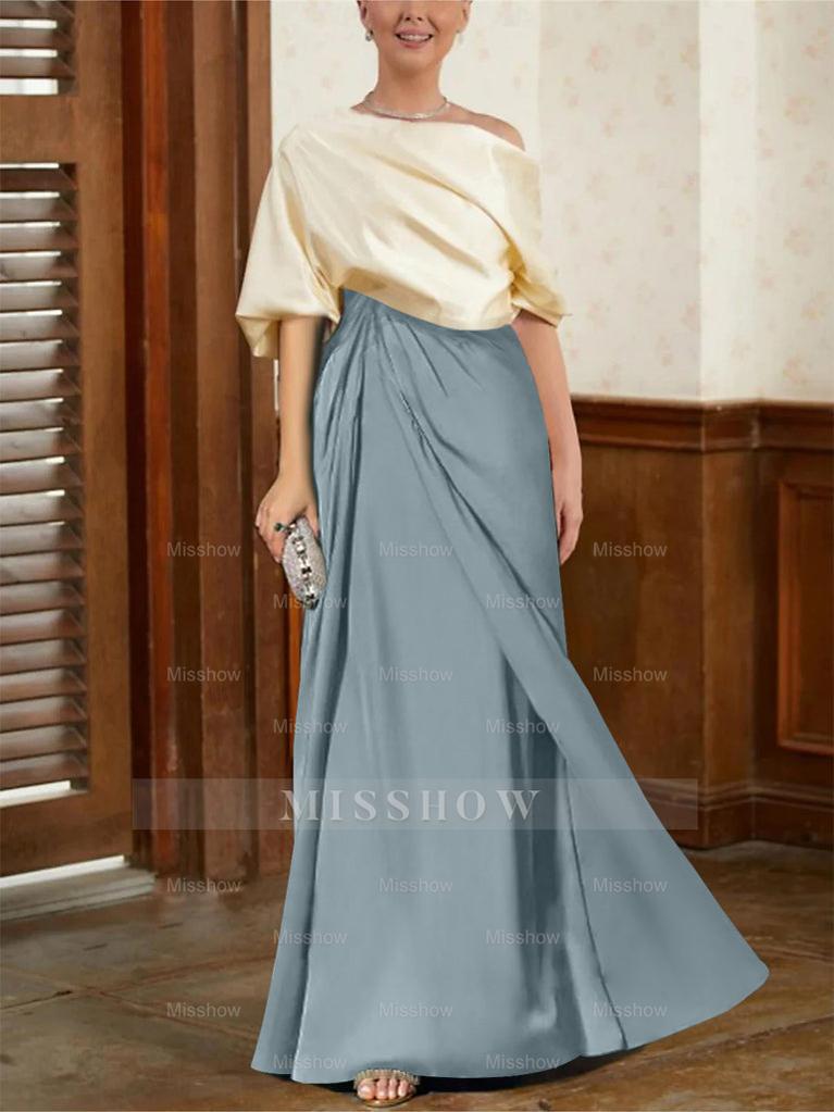 Mother of the Bride Cowl Neck A-Line Dresses with Half Sleeves