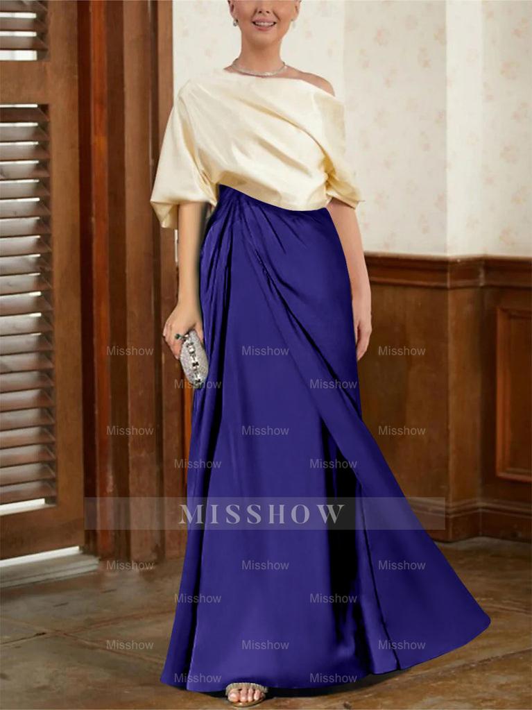Mother of the Bride Cowl Neck A-Line Dresses with Half Sleeves