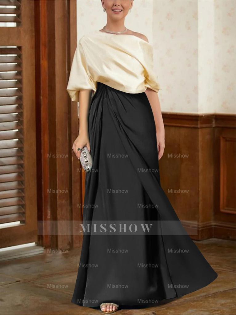Mother of the Bride Cowl Neck A-Line Dresses with Half Sleeves