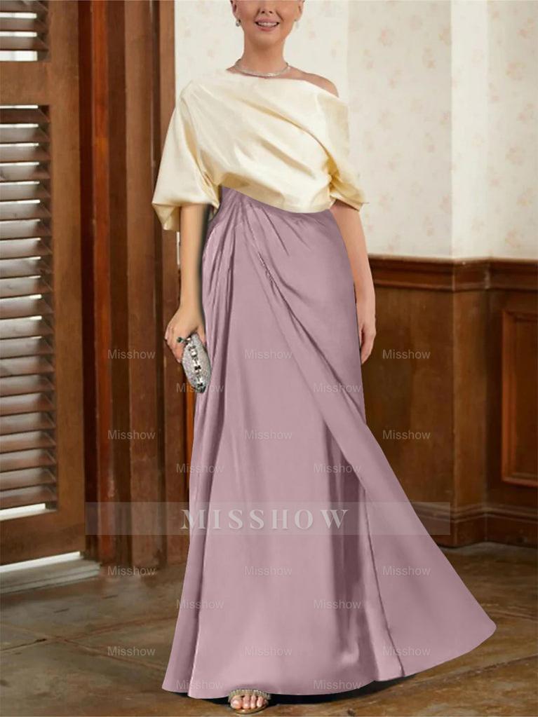 Mother of the Bride Cowl Neck A-Line Dresses with Half Sleeves