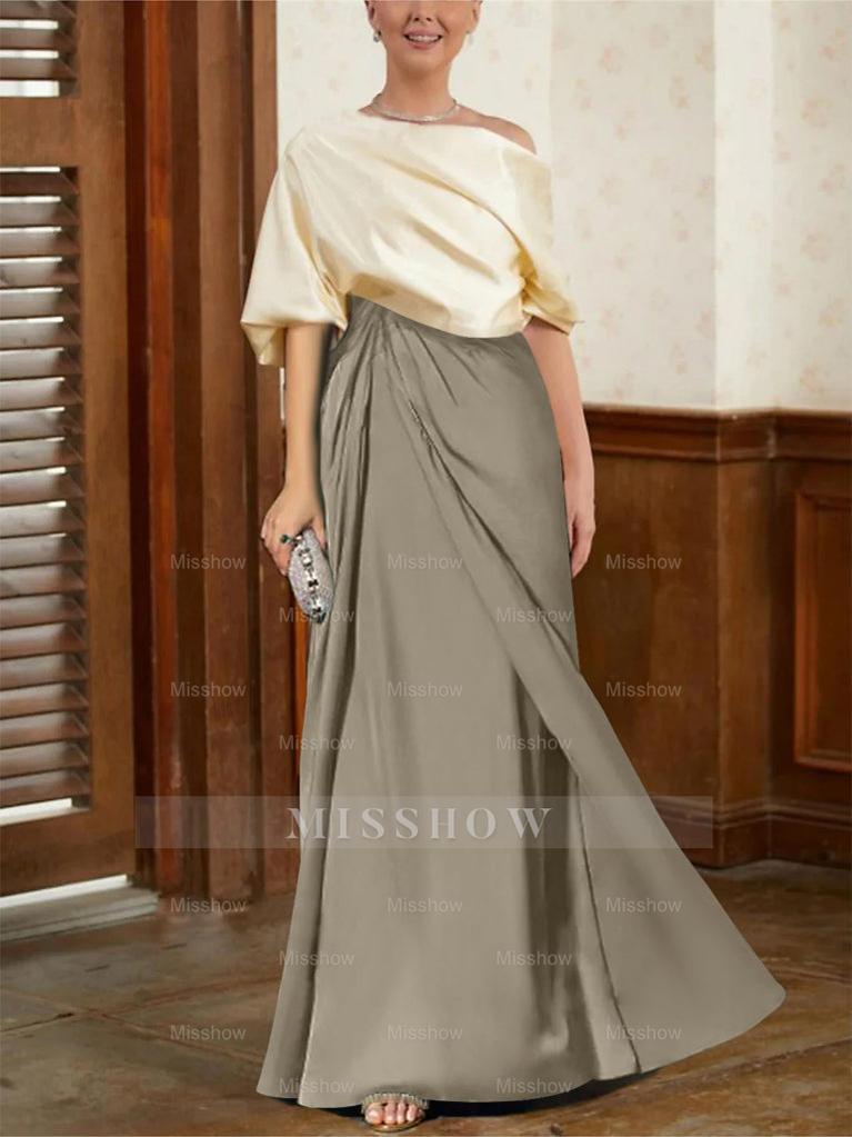 Mother of the Bride Cowl Neck A-Line Dresses with Half Sleeves