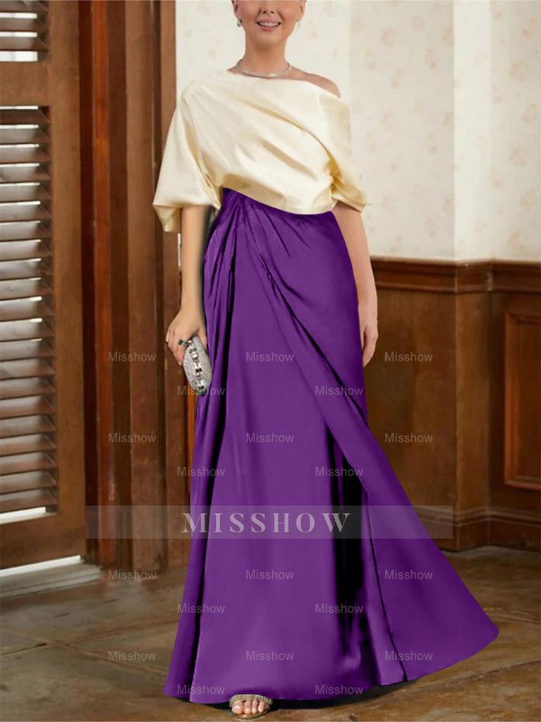 Mother of the Bride Cowl Neck A-Line Dresses with Half Sleeves