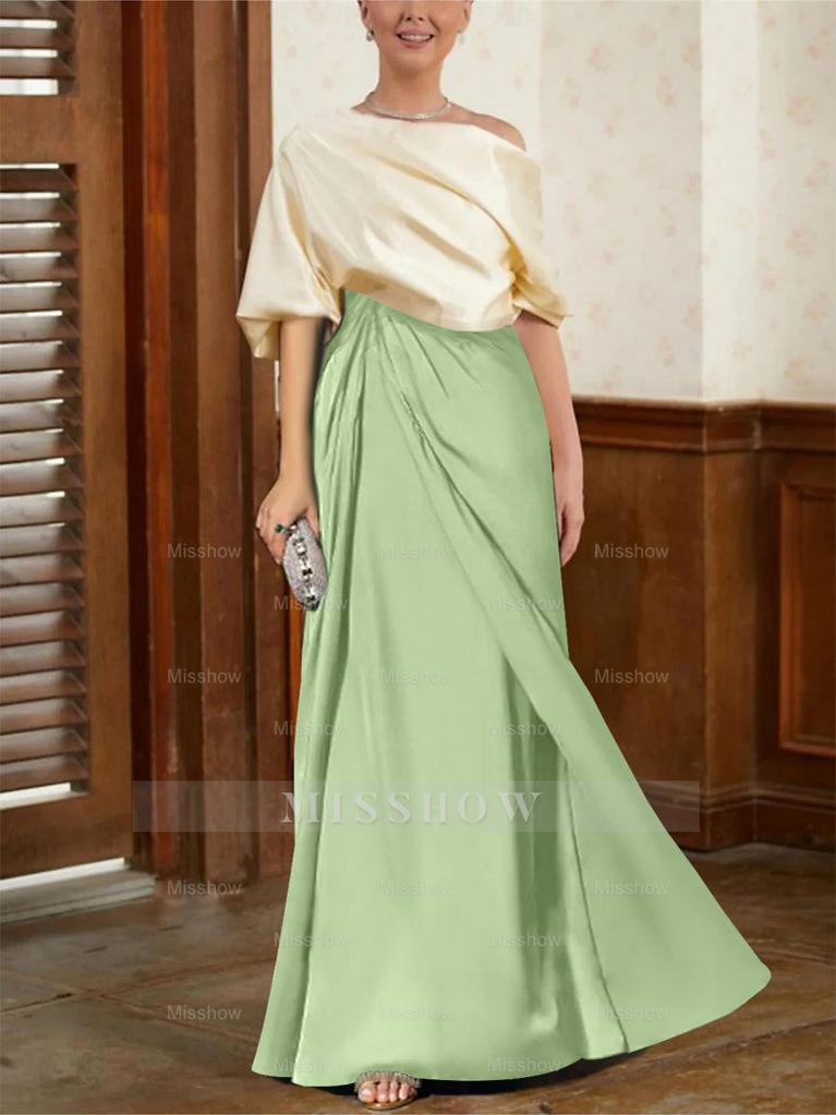 Mother of the Bride Cowl Neck A-Line Dresses with Half Sleeves