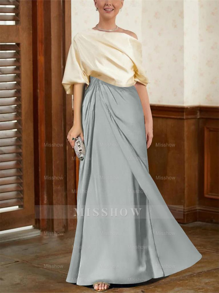 Mother of the Bride Cowl Neck A-Line Dresses with Half Sleeves