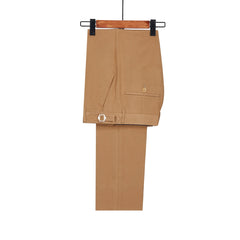 New Khaki Sparkling Shawl Lapel One Button Men’s Suit