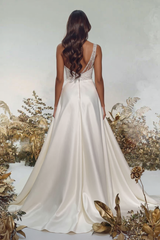 Noble one shoulder sleeveless a-line sequined satin Evening dresses
