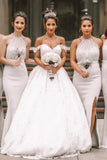 Off The Shoulder A-Line White Wedding Dress Romantic Bridal Gowns