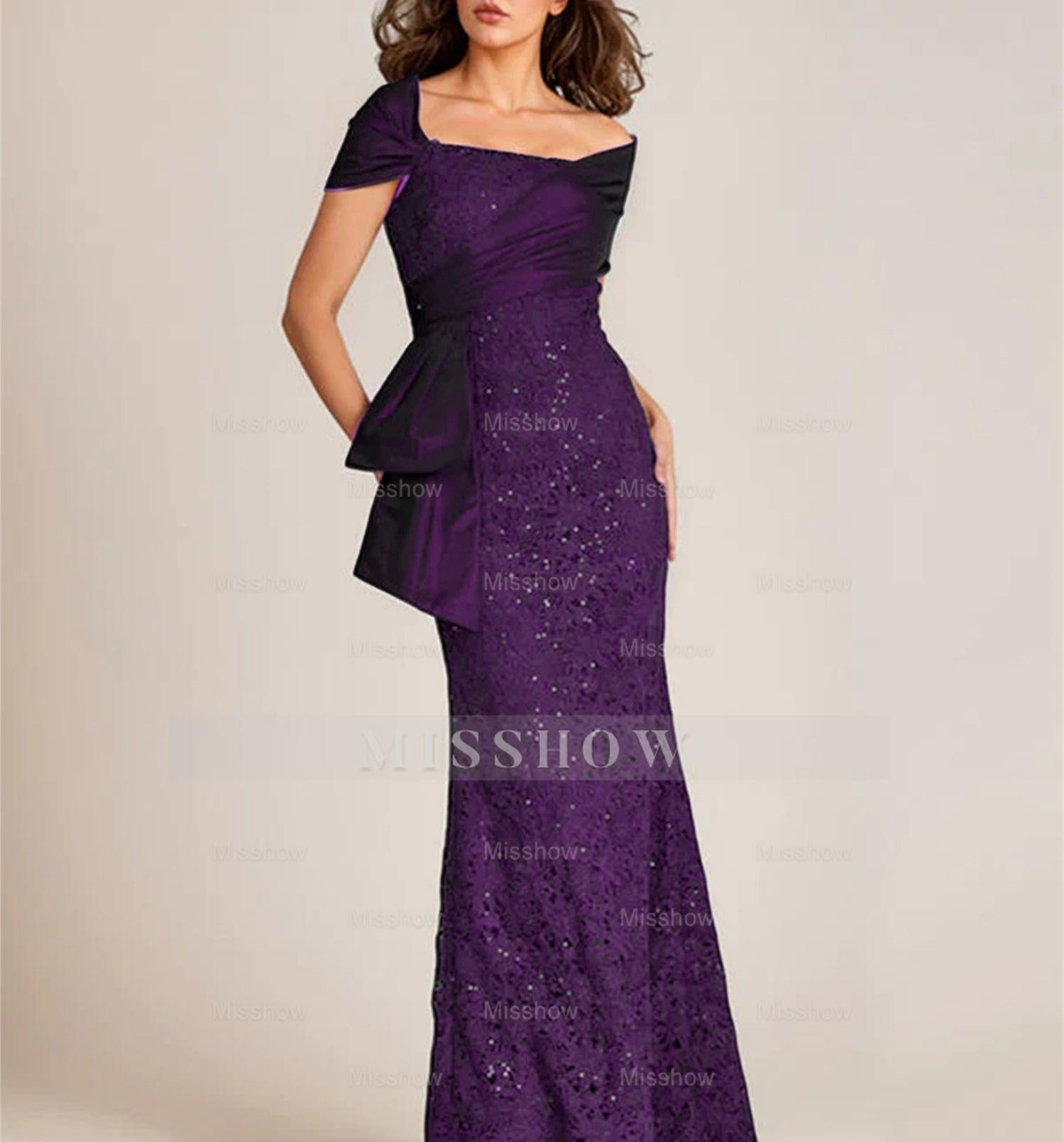 Off-the-Shoulder Lace Trumpet/Mermaid Mother of the Bride Dresses Featuring Applique & Beading