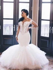 Off-the-Shoulder Mermaid Wedding Dress s New Arrival Long Sleeves Bridal Wears