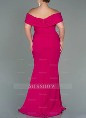 Off-the-Shoulder Mermaid/Trumpet Gown for the Mother of the Bride with Side Split