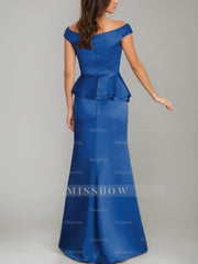 Off-the-Shoulder Mermaid/Trumpet Mother of the Bride Dresses with Rhinestone & Ruffles