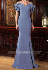 Off-the-Shoulder Mother of the Bride Dresses in Trumpet/Mermaid Style