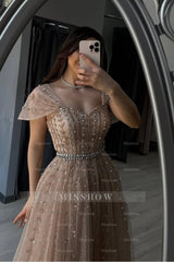 Off the Shoulder Strapless Sleeveless Long Formal Dress With Beading
