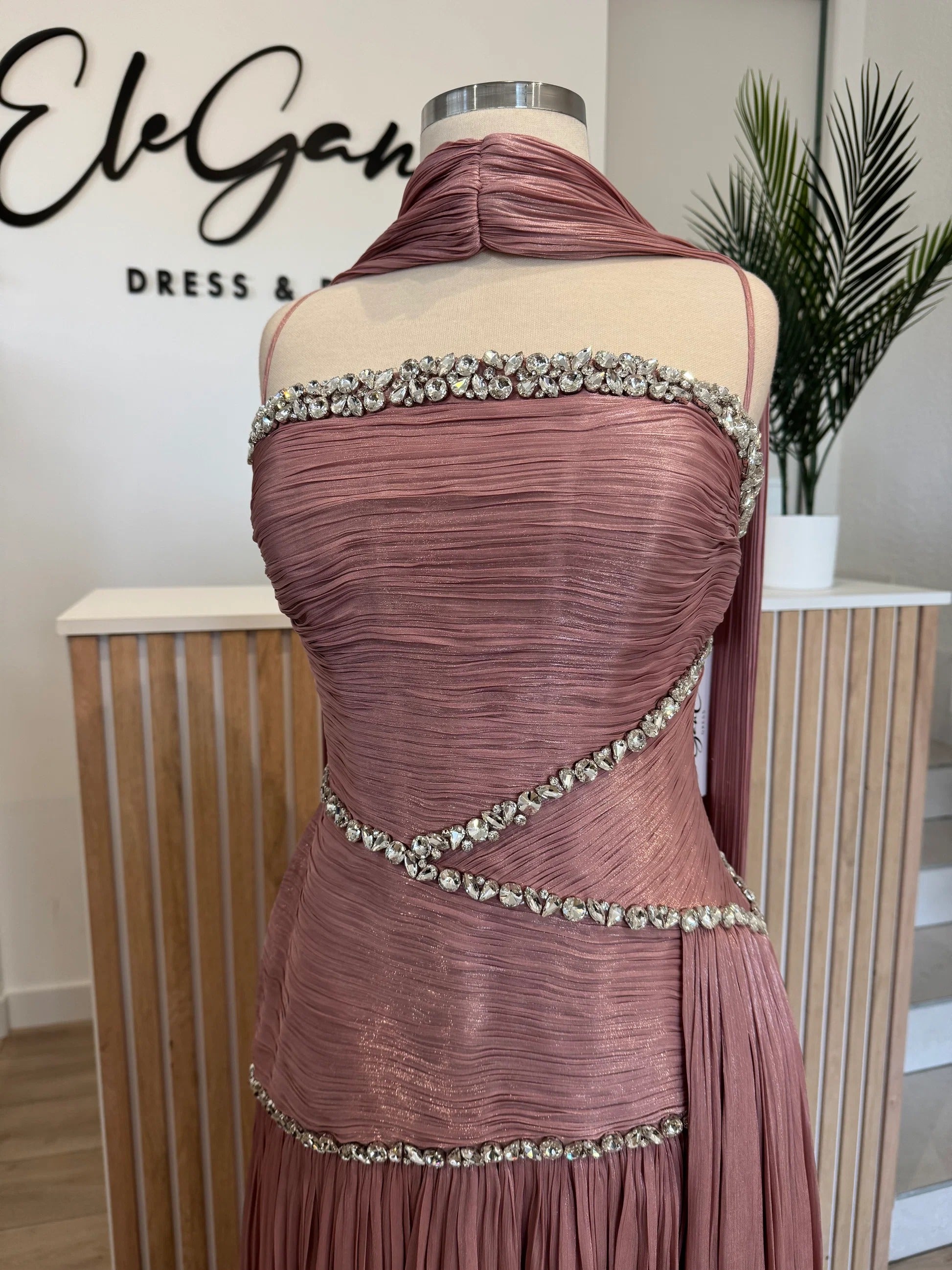 Pink One Shoulder Cape Sleeves A-line Pleated Chiffon Floor Length Formal Evening Gown