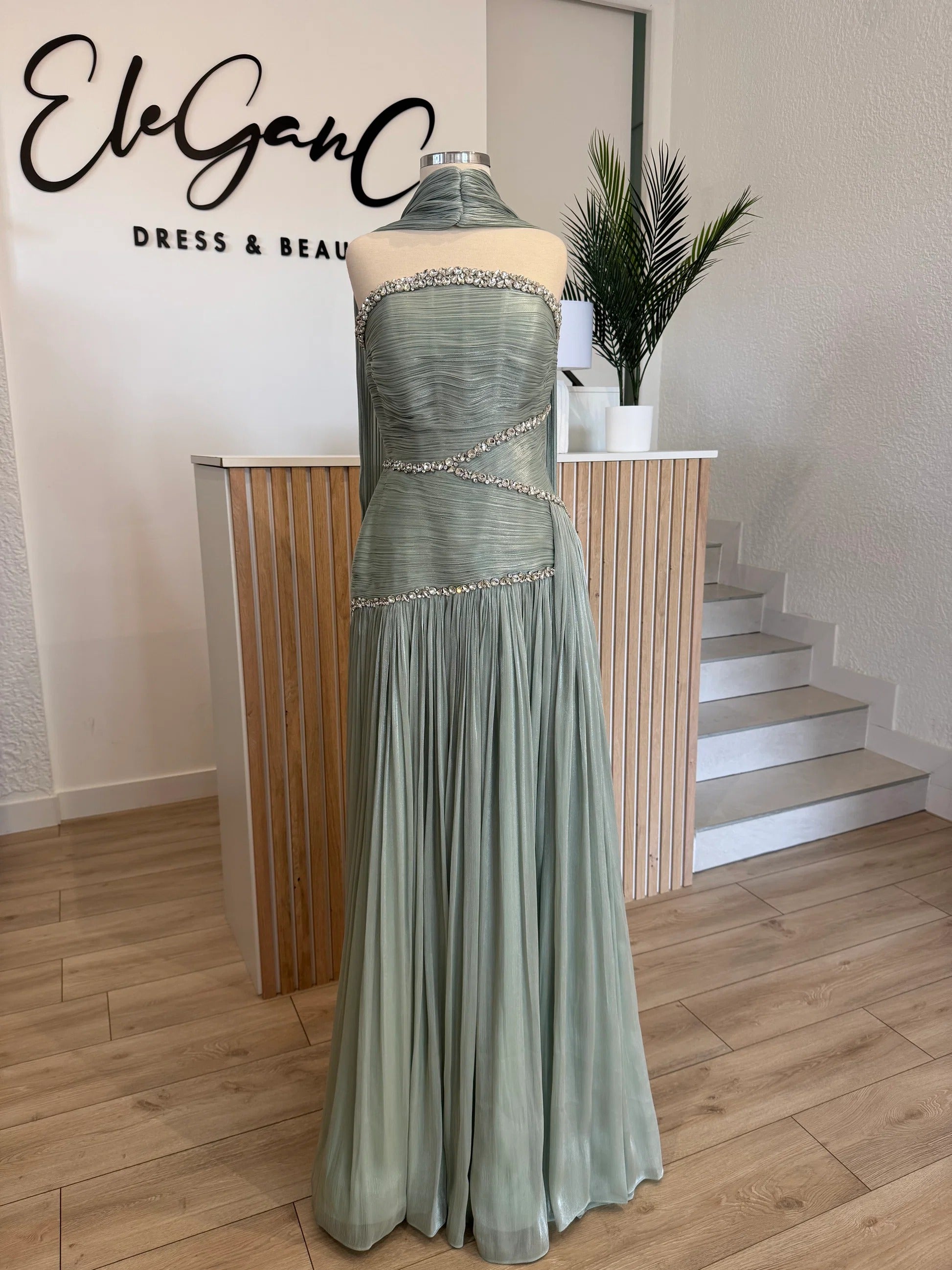 Pink One Shoulder Cape Sleeves A-line Pleated Chiffon Floor Length Formal Evening Gown