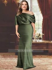 One-Shoulder Column Gown for the Mother of the Bride