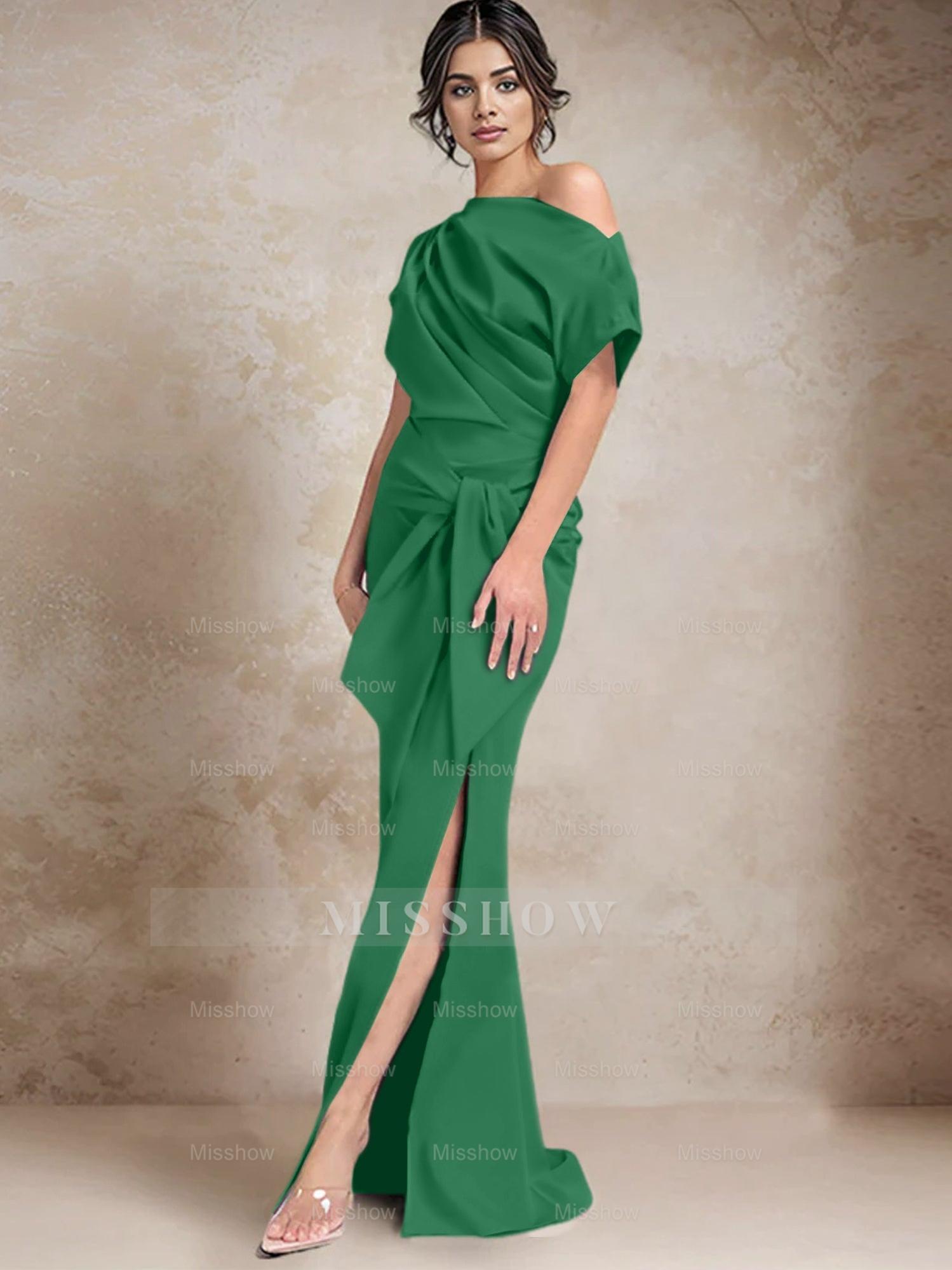 One-Shoulder Mermaid/Trumpet Mother of the Bride Dresses Featuring a Side Split