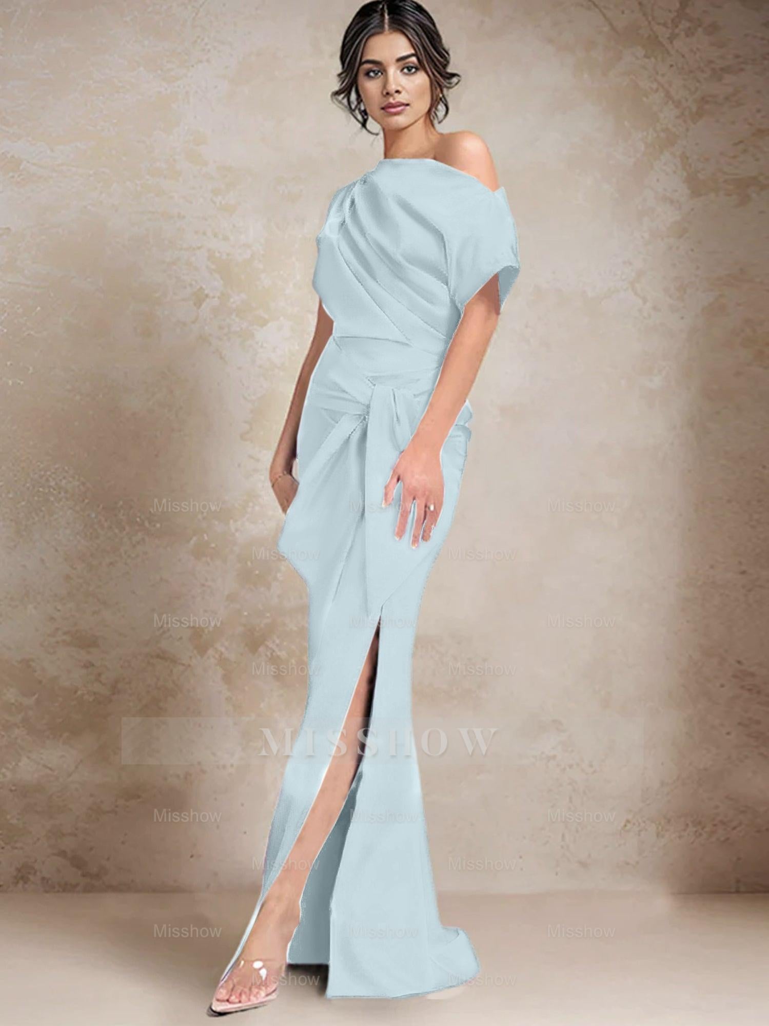 One-Shoulder Mermaid/Trumpet Mother of the Bride Dresses Featuring a Side Split