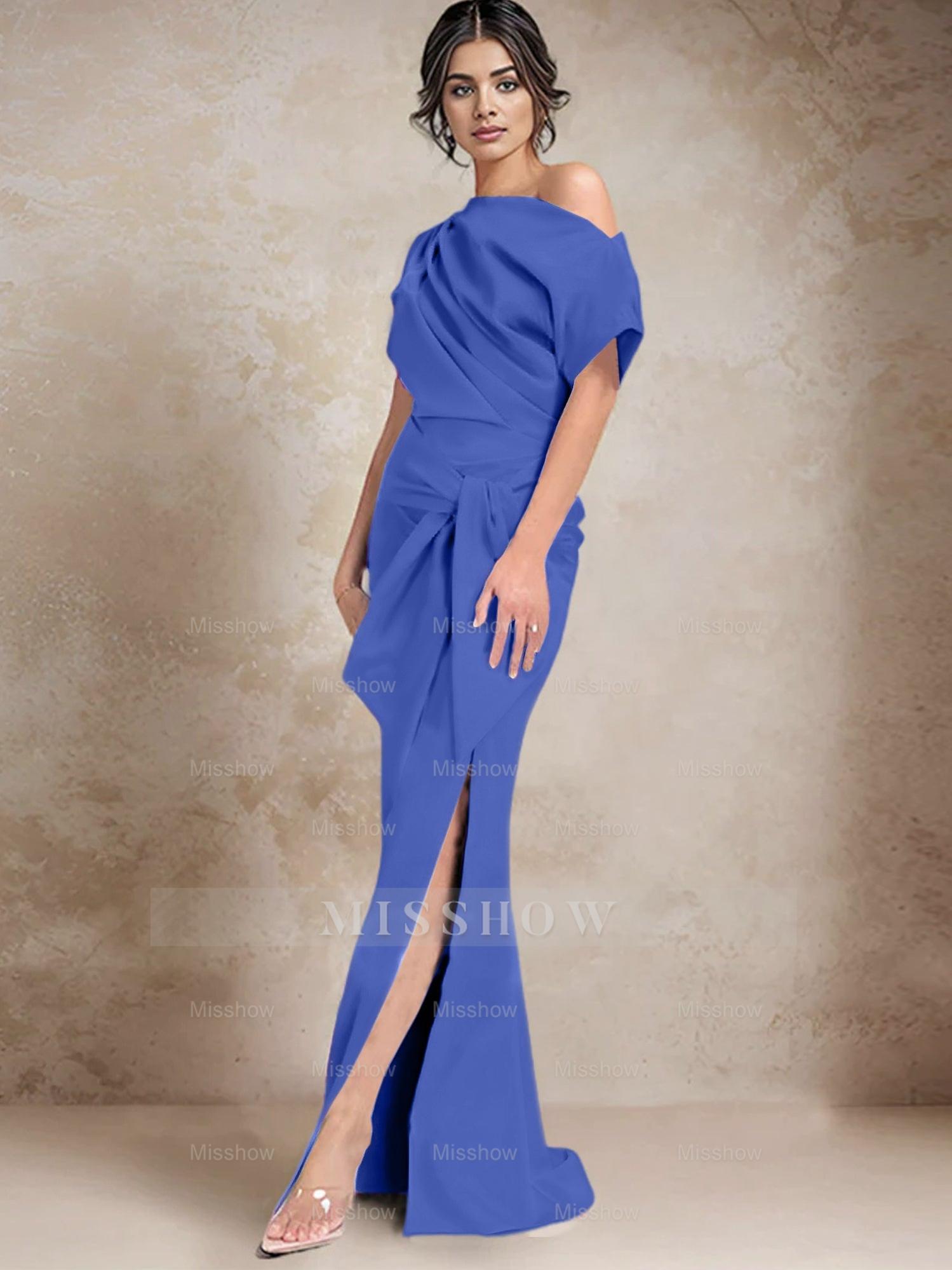 One-Shoulder Mermaid/Trumpet Mother of the Bride Dresses Featuring a Side Split