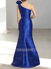 One-Shoulder Sleeveless Mermaid/Trumpet Mother Of The Bride Dress with Side Split