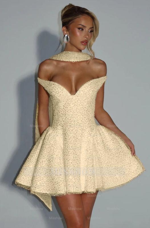 Pink Rhinestone Sweetheart Sleeveless Fit and Flare Sequined Mini Formal Evening Dress