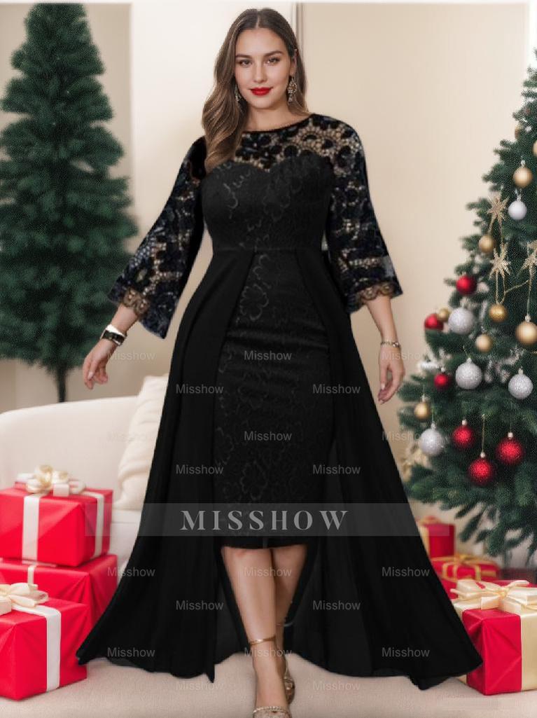 Plus Size Mother of the Bride A-Line/Princess Sweetheart Asymmetrical Dress with Appliques