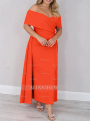 Princess A-Line Off-the-Shoulder Ankle-Length Dress for the Mother of the Bride