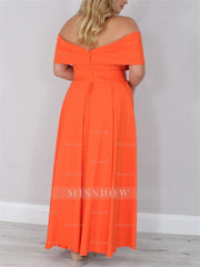 Princess A-Line Off-the-Shoulder Ankle-Length Dress for the Mother of the Bride