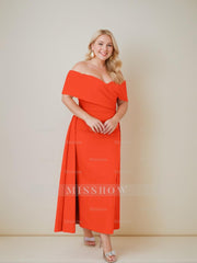 Princess A-Line Off-the-Shoulder Ankle-Length Dress for the Mother of the Bride