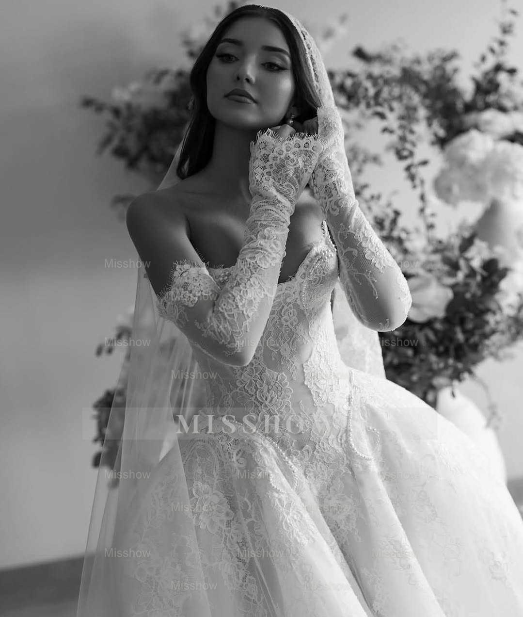 princess ball gown wedding dresses sweetheart Boho Wedding Dress 2026 A-line Tulle Sleeveless Long Sweetheart Ivory