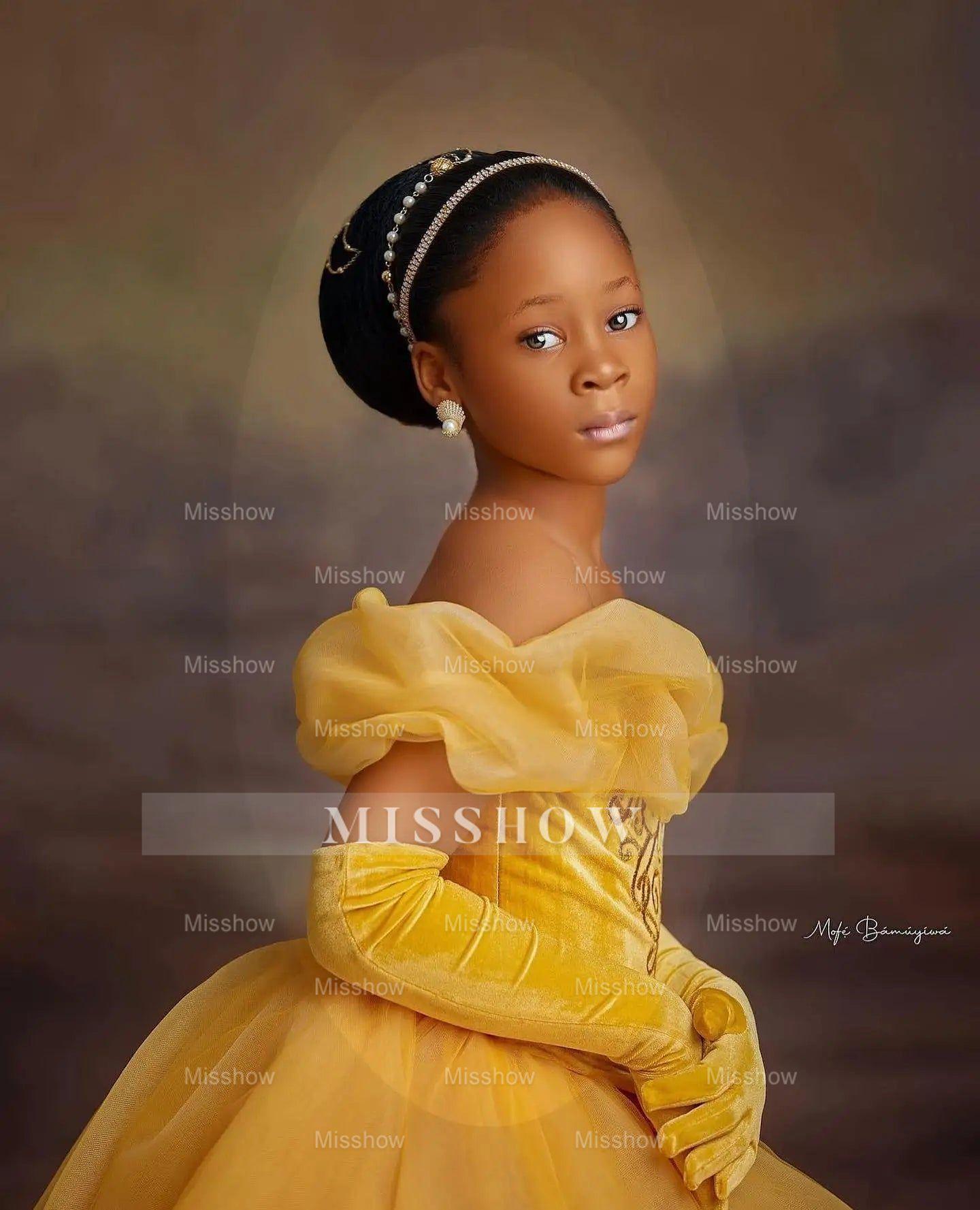 Wedding Yellow Flower Girl Dress Wedding Flower Girls Dresses