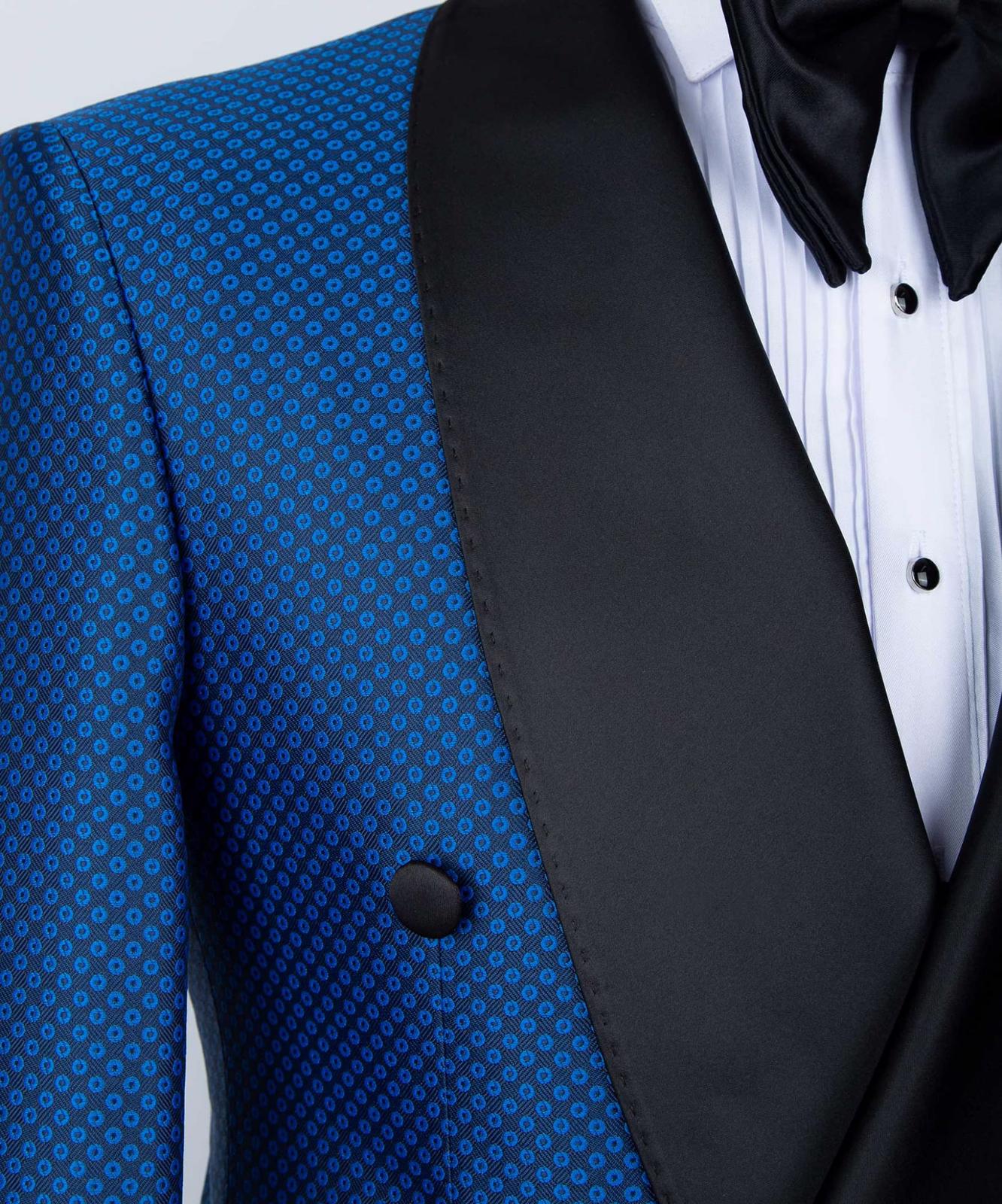 Royal Blue Latest Design Shawl Collar Double-Breasted Best Fit Men’s Suit