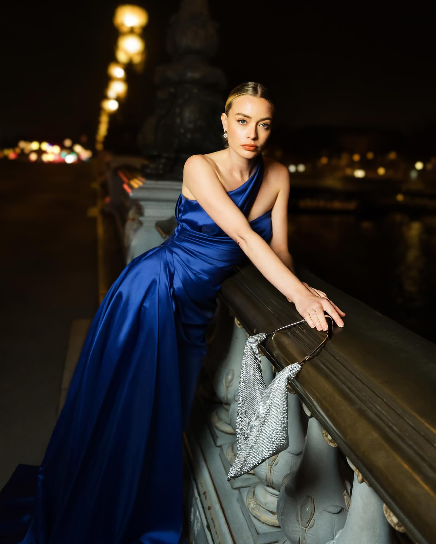 Royal Blue One Shoulder Sleeveless A-line Satin Draped Floor Length Formal Evening Gown
