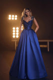 Royal Blue Sweetheart A-Line Princess Evening Dress