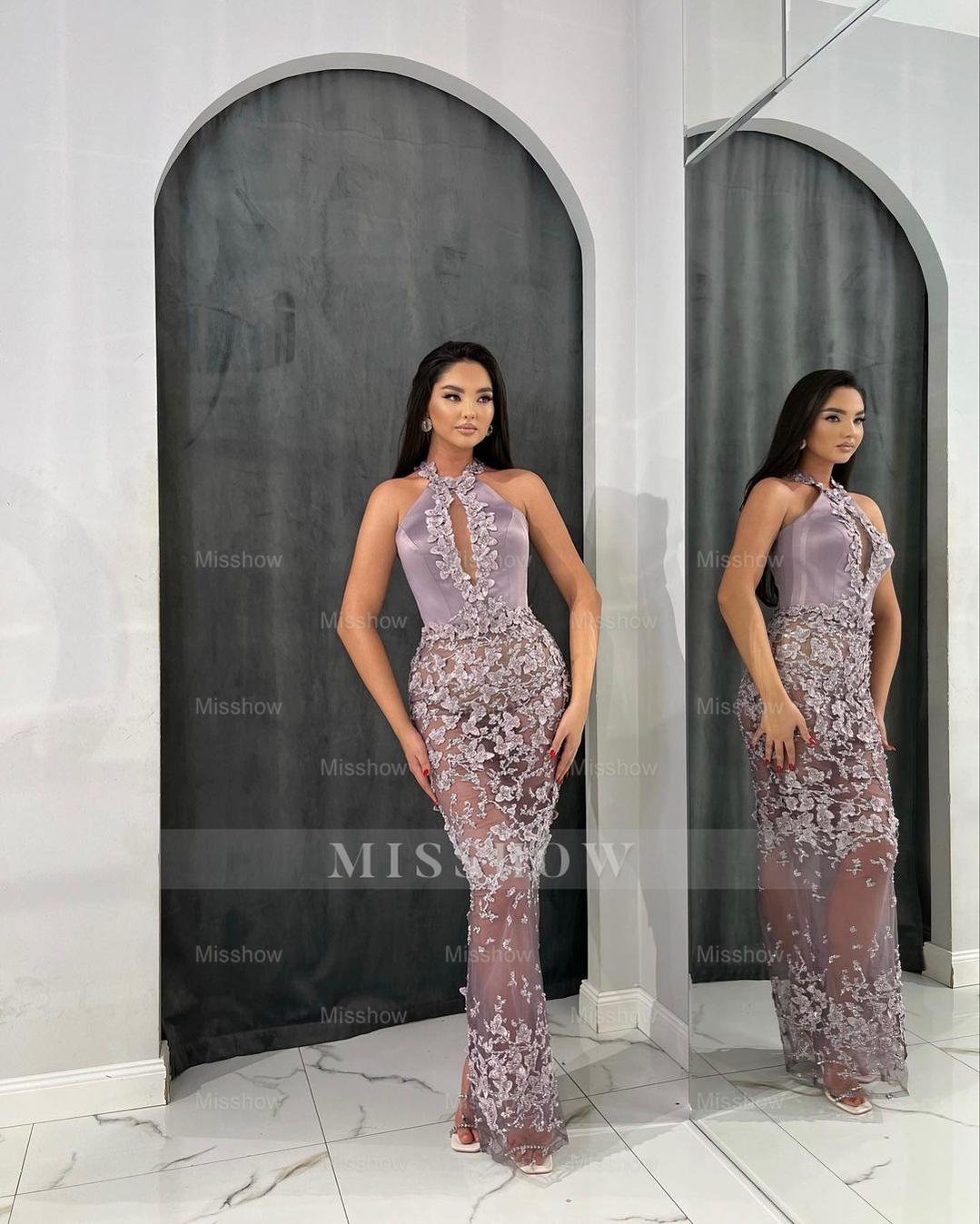 Sage Green Sweetheart Sleeveless Bodycon Lace 3D Floral Appliques Formal Evening Gown