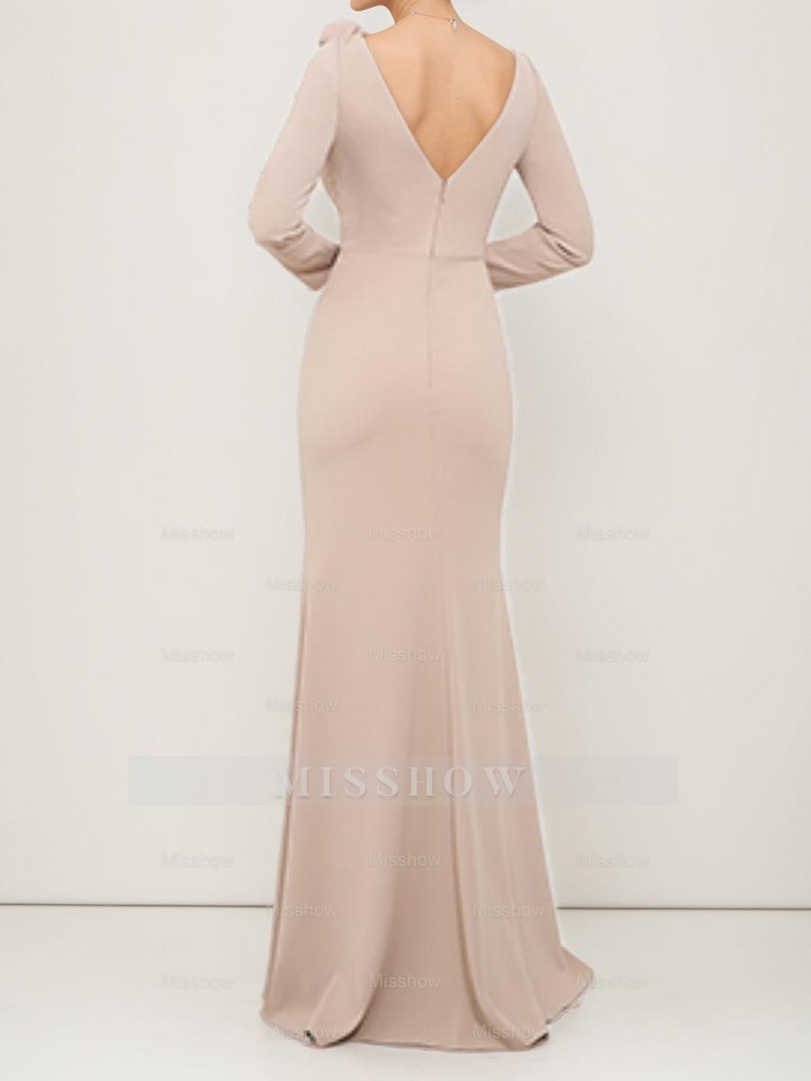 Scoop Neck Sheath/Column Dress for Mother of the Bride & Groom Featuring 3D Floral Details
