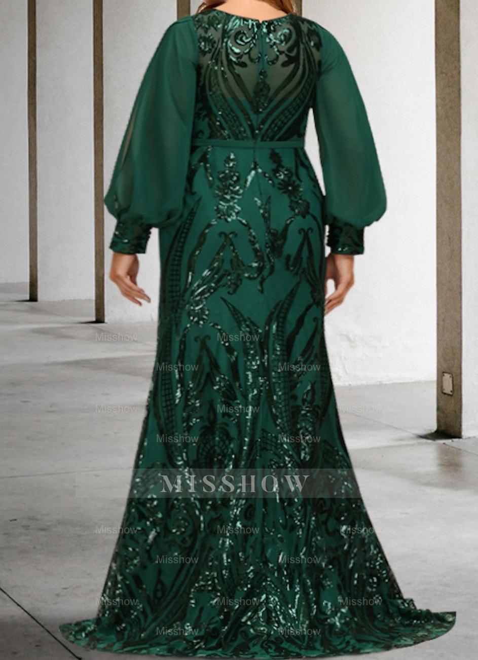 Sequined Mother of the Bride Sheath or Column Gowns