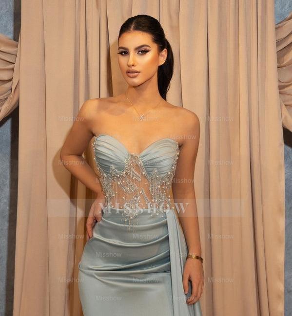 Mist sweetheart glitter mermaid prom dress