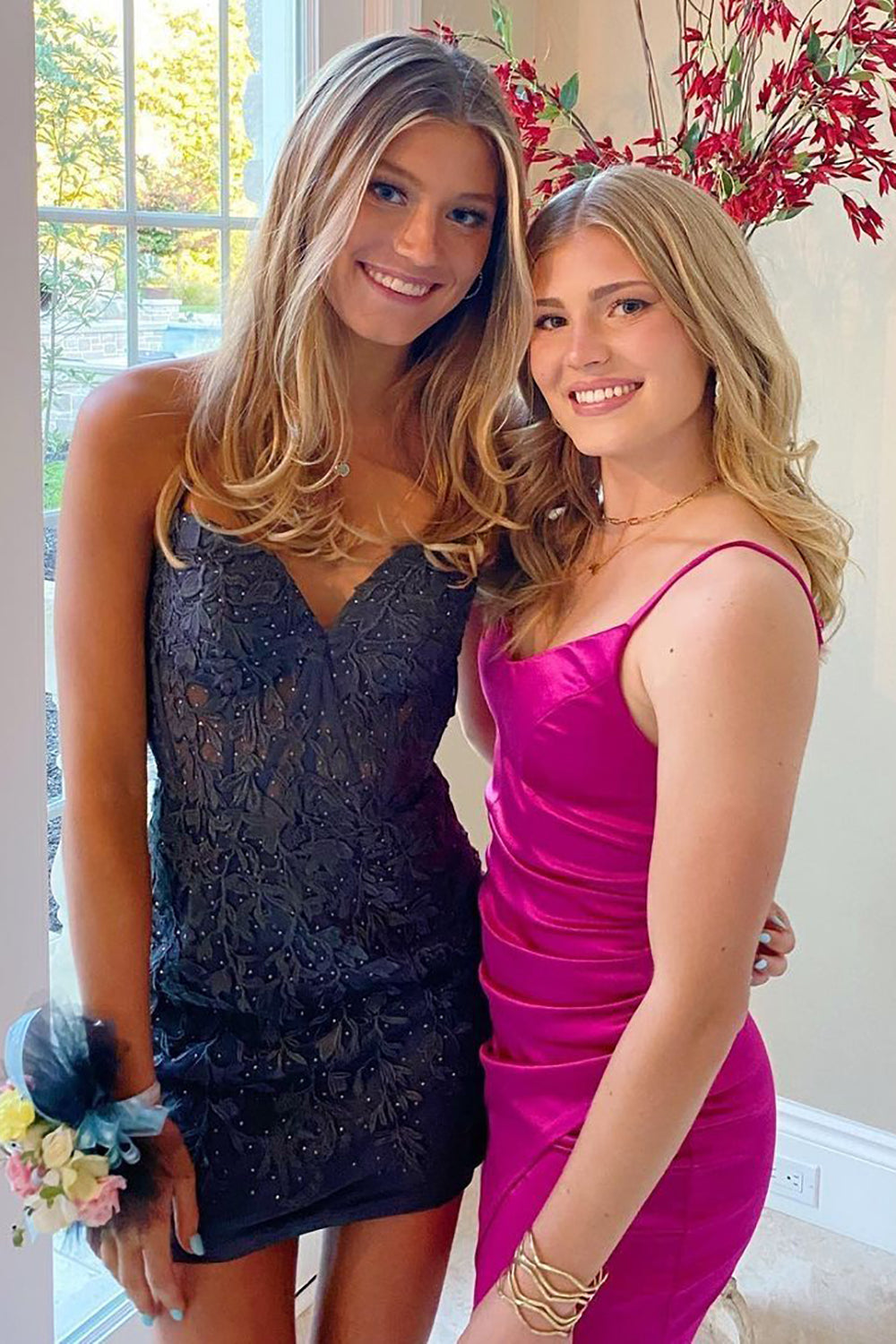 Sheath Sweetheart Light Purple Corset Homecoming Dress with Appliques