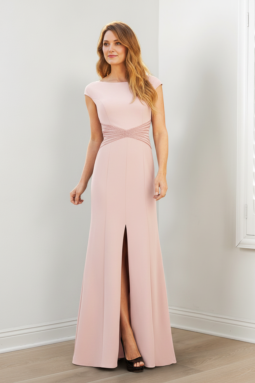 Sheath/Column Mother of the Bride Dresses with Split Side & Sequins