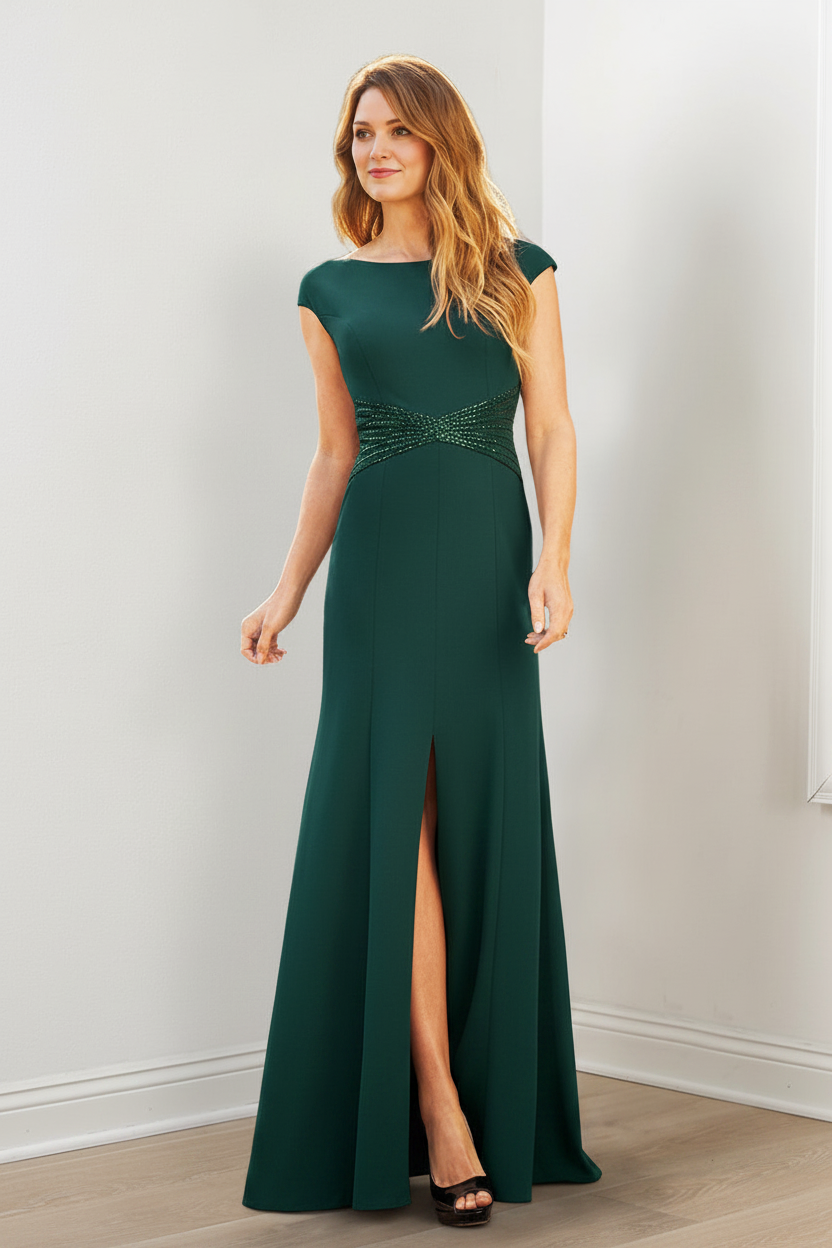 Sheath/Column Mother of the Bride Dresses with Split Side & Sequins