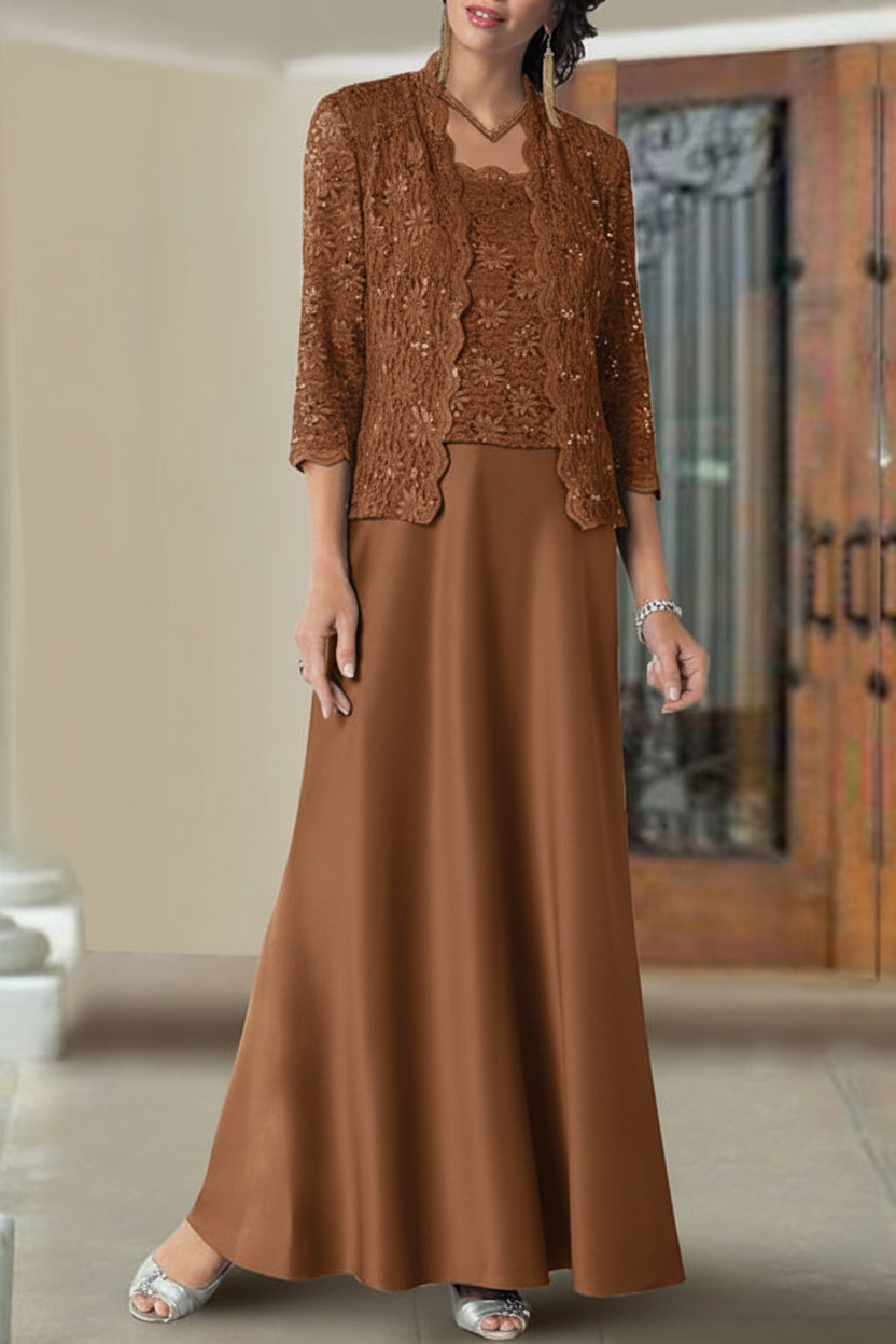 Sheath/Column Spaghetti Straps Floor-Length Mother of the Bride Dresses