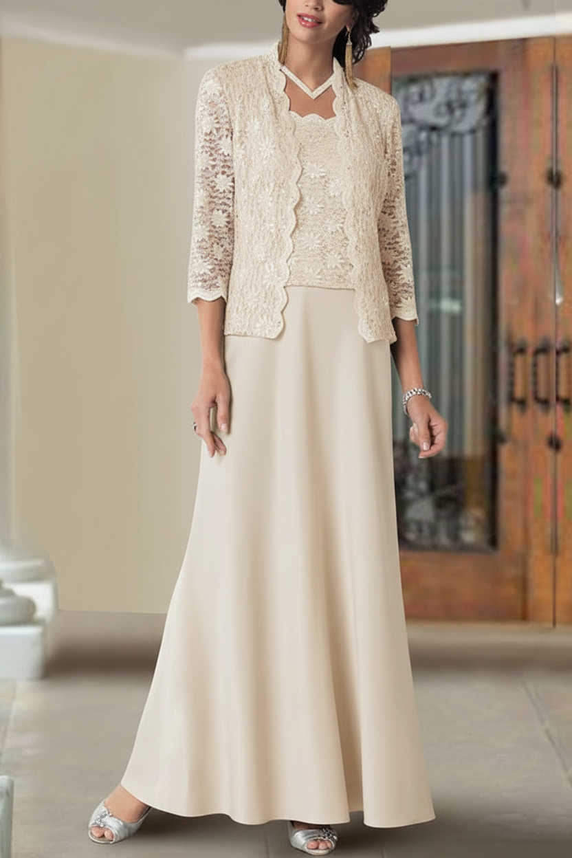 Sheath/Column Spaghetti Straps Floor-Length Mother of the Bride Dresses