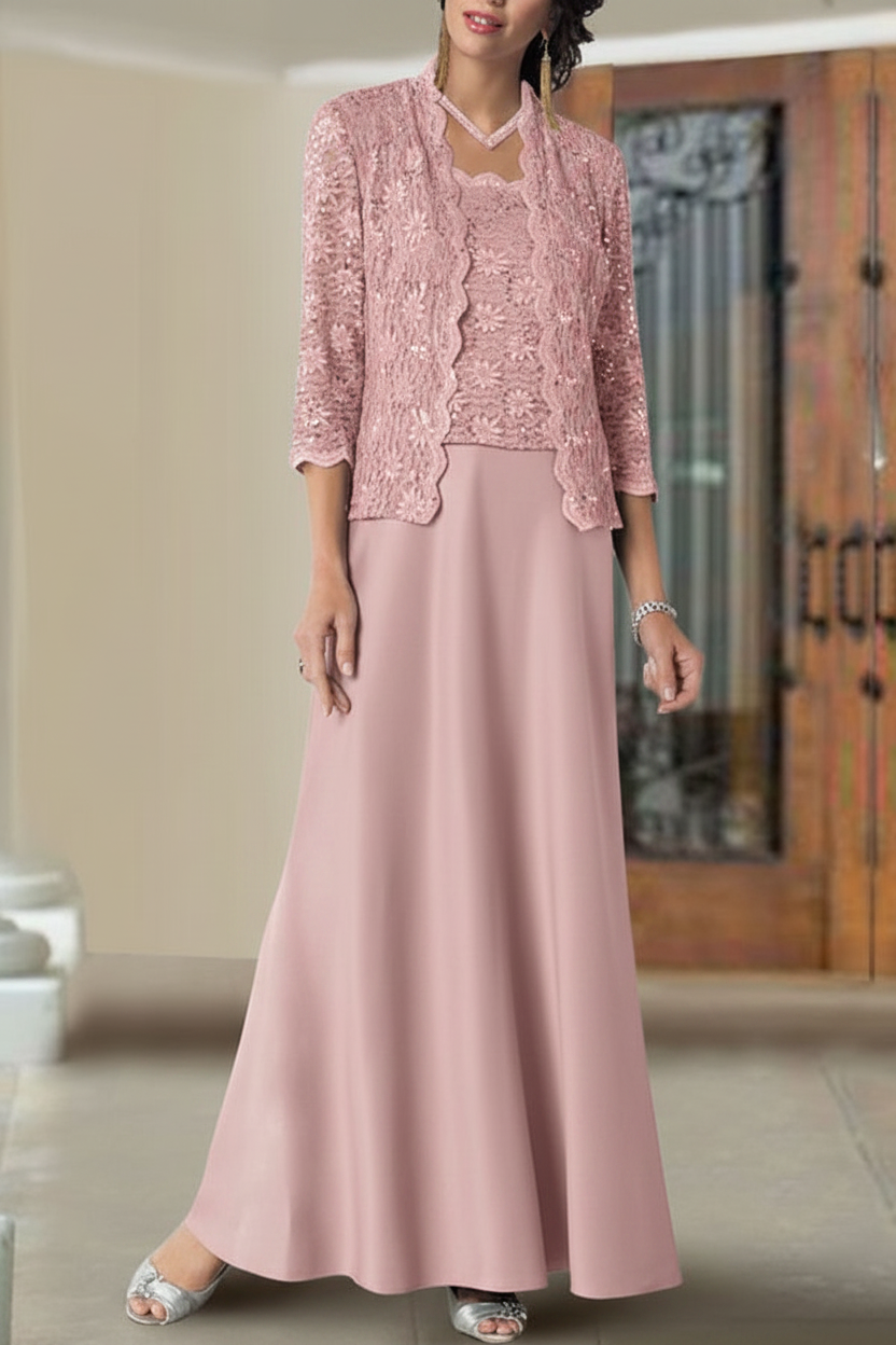Sheath/Column Spaghetti Straps Floor-Length Mother of the Bride Dresses