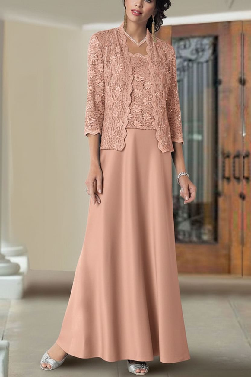 Sheath/Column Spaghetti Straps Floor-Length Mother of the Bride Dresses