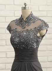 Sheath Column High Neck Floor Length Mother Of The Bride Dresses