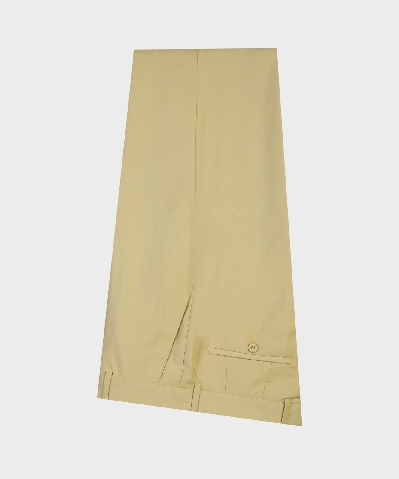 Shiny Yellow Double Breasted Peak Lapel Prom Men’s Suits