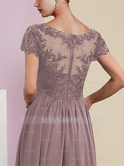 Short Sleeve A-Line Princess Jacket Dress for the Mother of the Bride