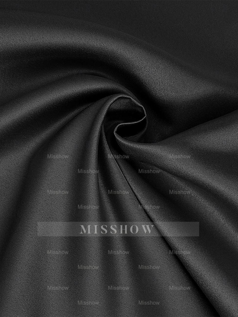 Short Sleeve V-Neck Satin A-Line Dress with Rhinestones for the Mother of the Bride