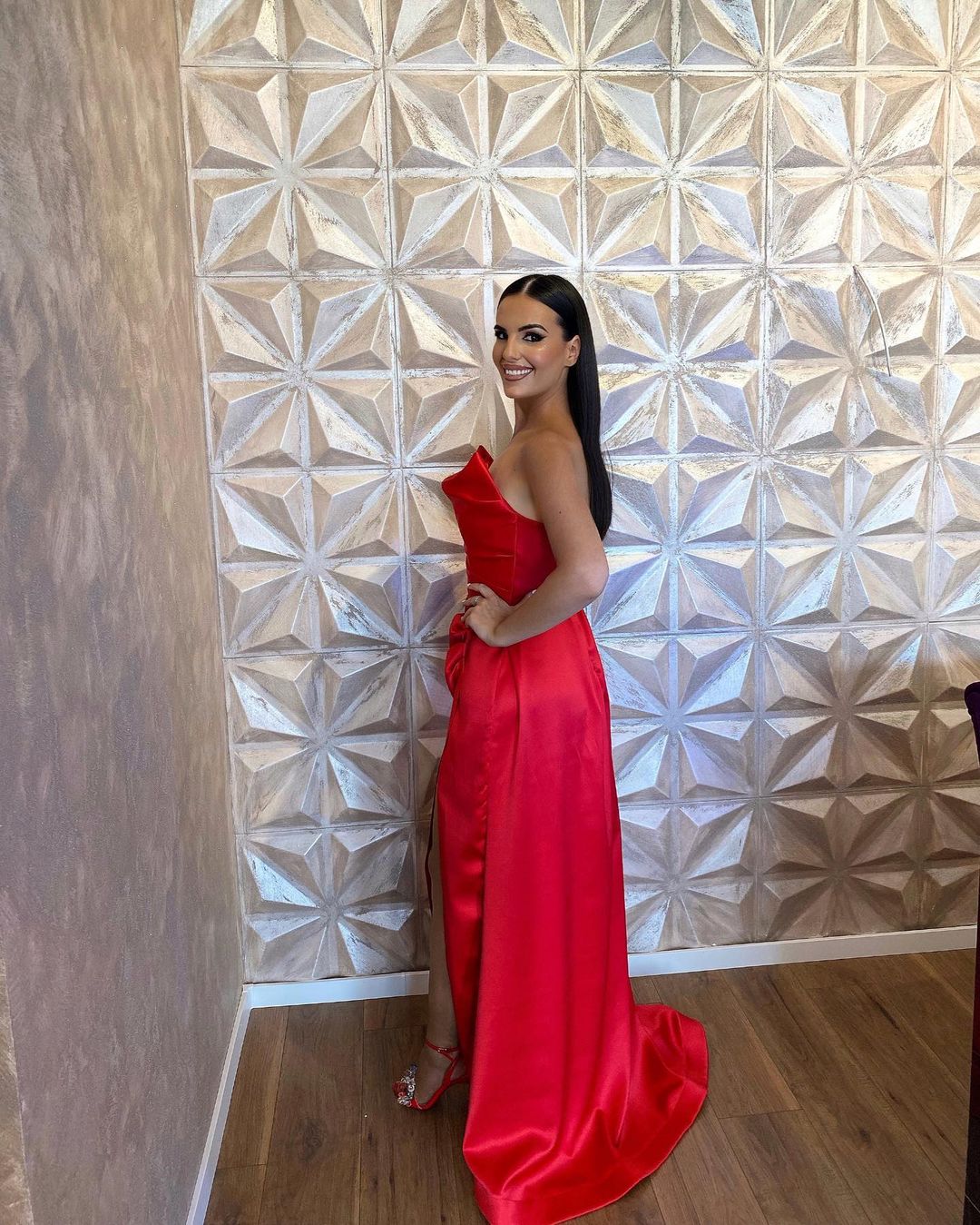 A-line Floor-length One-shoulder Long Bridesmaid Dresses, BD1036